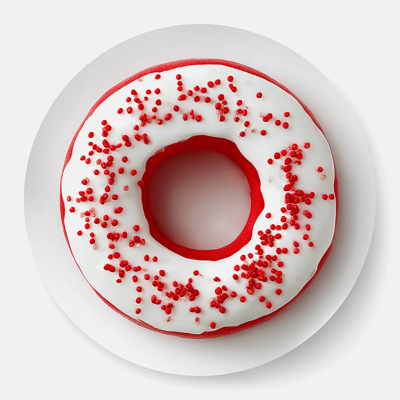 Изображение товара Донат с начинкой со вкусом Красный бархат 65 г вкусное сладкое изделие