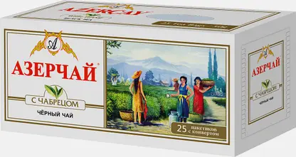 Чай черный Азерчай с чабрецом 25пак с конвертом 50г