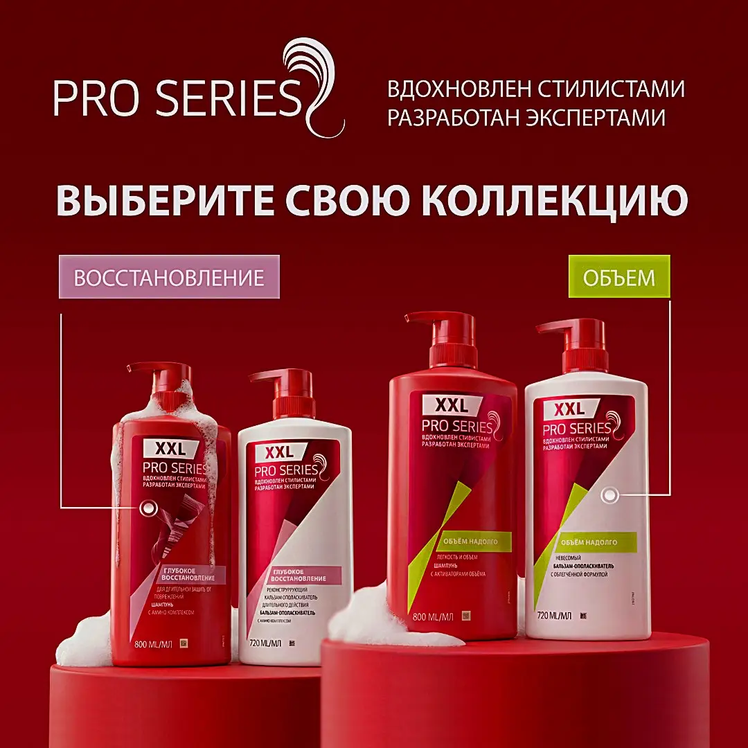 Шампунь для волос Pro Series Объем надолго 500мл