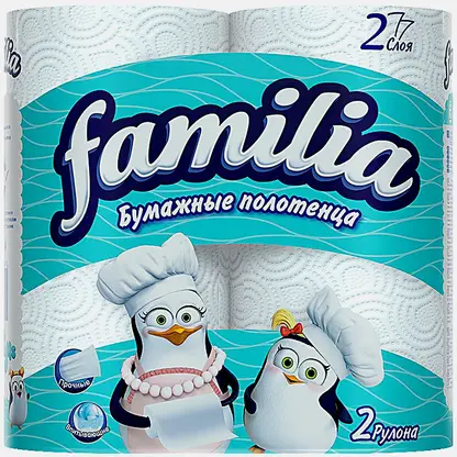 Бумажные полотенца Familia 2 рулона 2 слоя