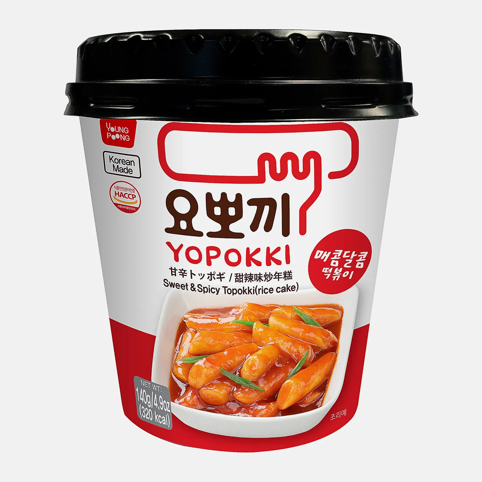 Токпокки рисовые клецки остро-сладкие Yopokki 140г Токпокки рисовые клецки остро-сладкие Yopokki 140г