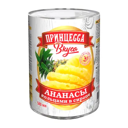 Изображение товара Консервированные ананасы Принцесса Вкуса кольца 580мл в Вьетнаме