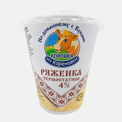 Ряженка Коровка из Кореновки термостатная 4% 300мл