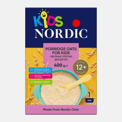 Хлопья овсяные для детей Nordic Kids 400г