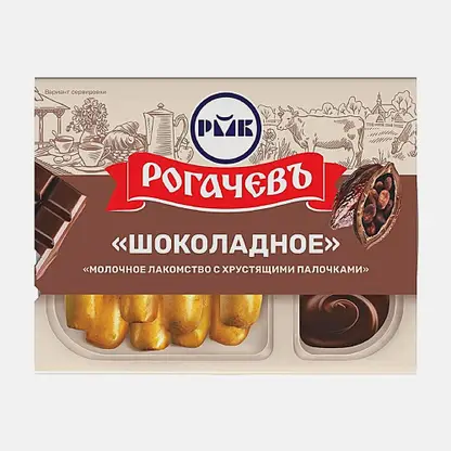 Молоко сгущенное шоколадное с хлебными палочками Рогачевъ 47г
