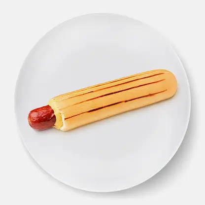 Френч-дог с сосиской из мяса говядины