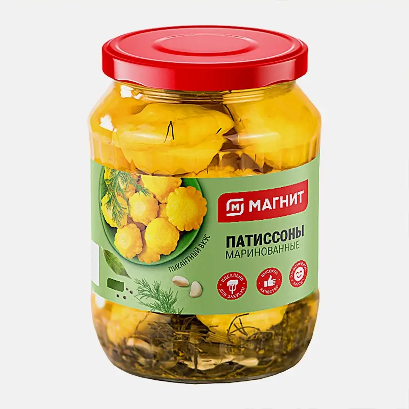 Патиссоны маринованные 480г