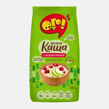Каша Ого Овсяная с вишней и яблоком 350г