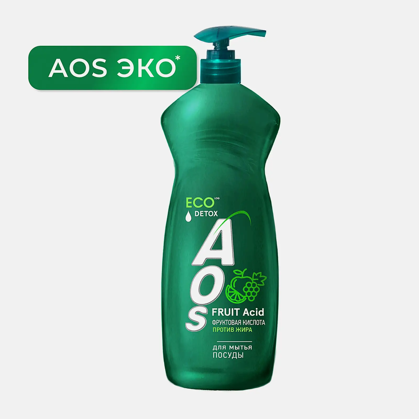 Средство для мытья посуды Aos Detox Фруктовая кислота 900г Средство для мытья посуды Aos Detox Фруктовая кислота 900г