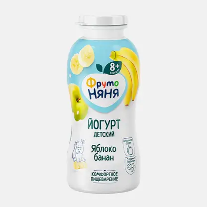 Йогурт Фрутоняня Яблоко и банан 2.5% 200г
