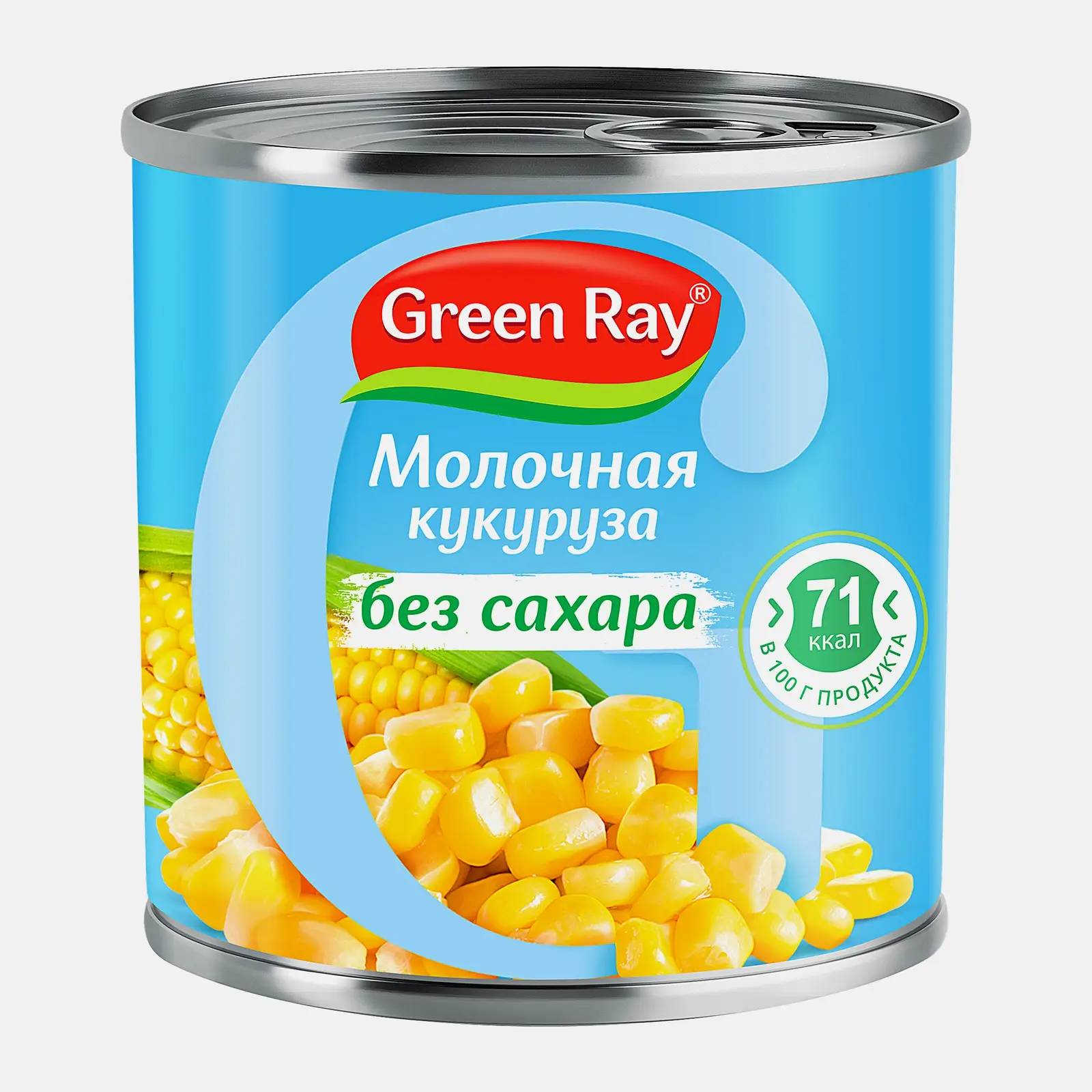 Изображение товара Консервированная кукуруза Green Ray без сахара 340г натуральный продукт