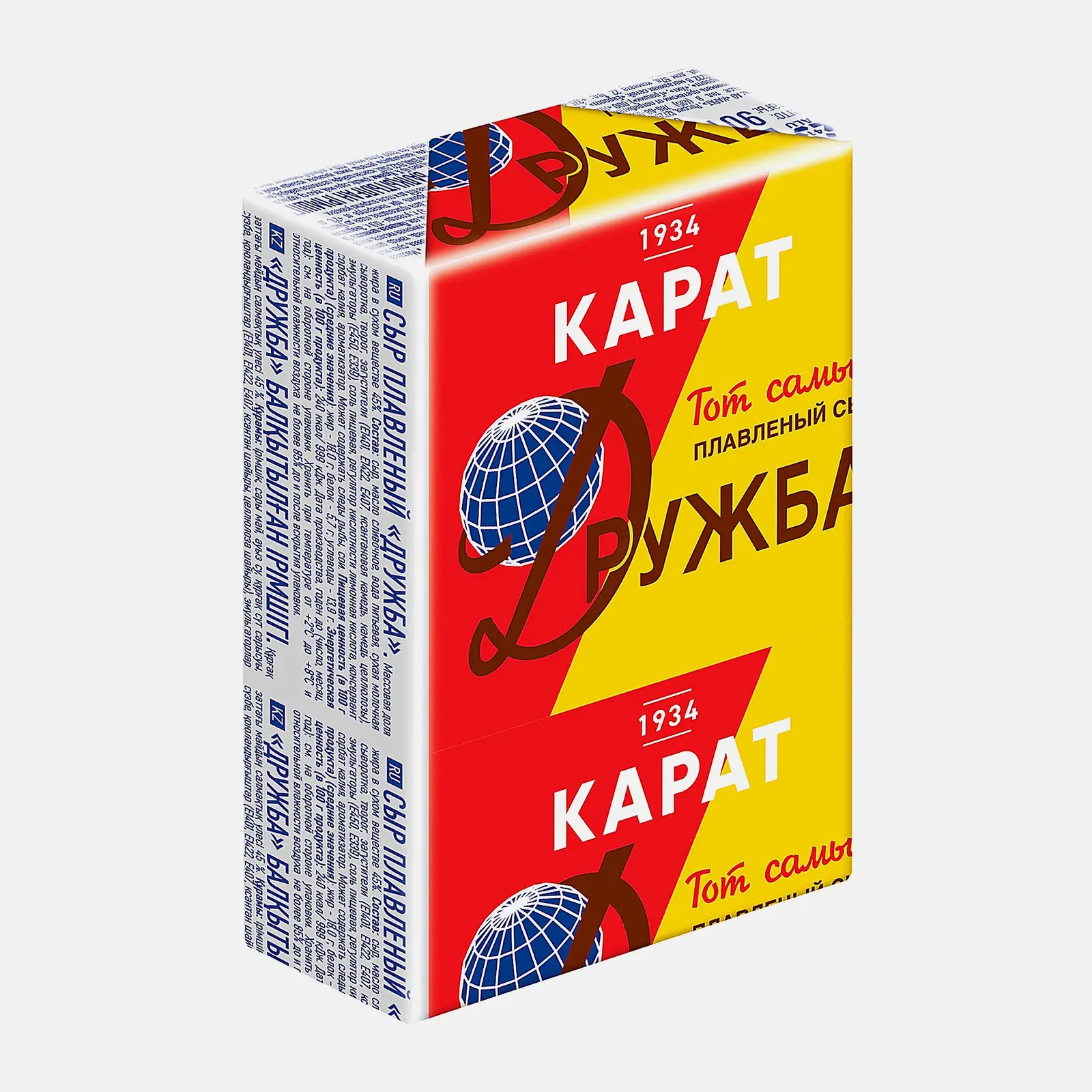 Сыр плавленый Карат Дружба 45% 90г