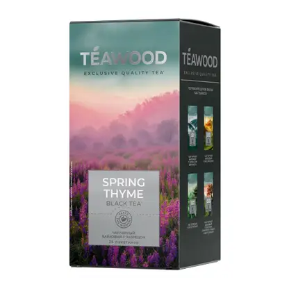 Изображение товара Чёрный чай Spring Thyme с чабрецом Teawood 25пак