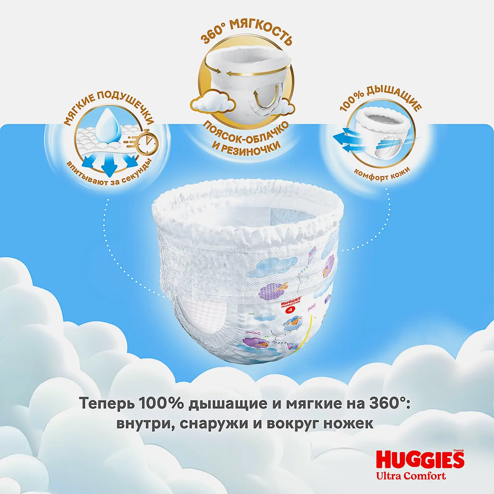 Подгузники-трусики №5 12-17кг Huggies Ultra Comfort 34шт