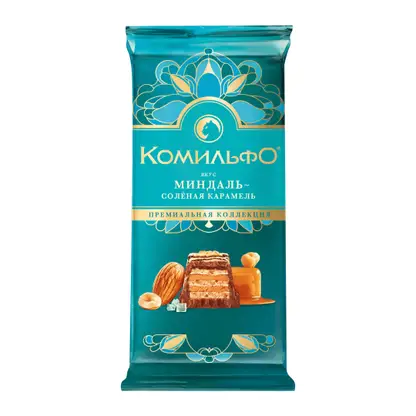 Изображение товара Шоколад Комильфо вкус миндаль соленая карамель 102г