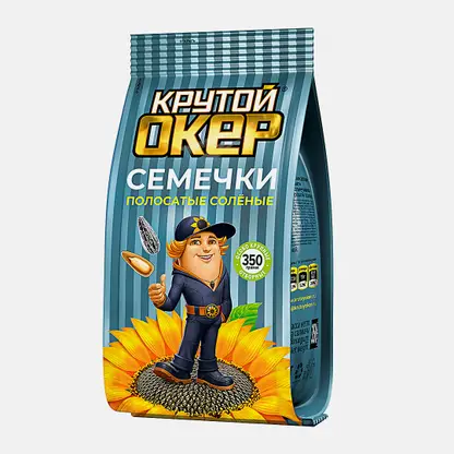 Семечки подсолнечника полосатые солёные Крутой Окер 350г