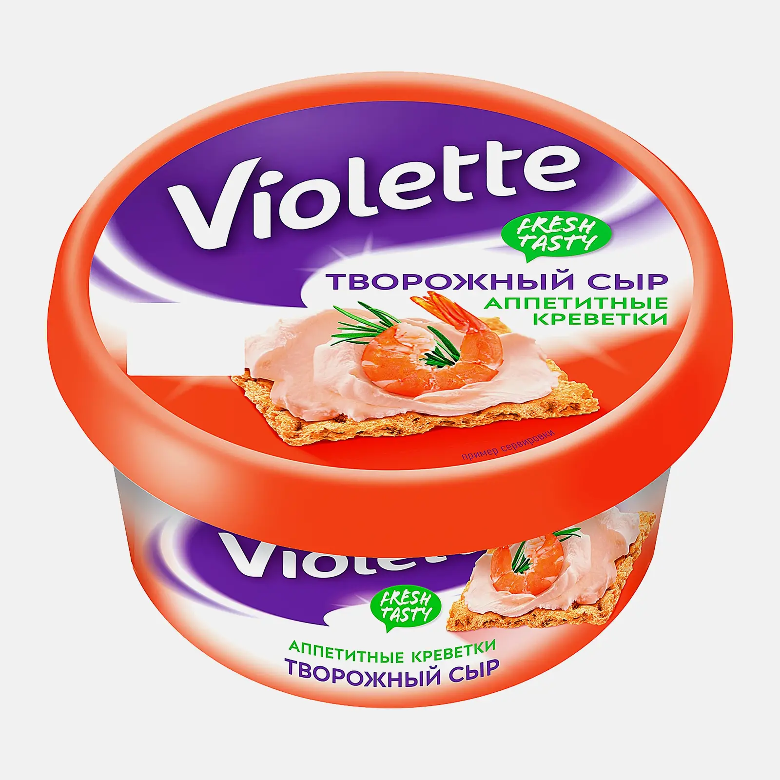 Изображение товара Сыр творожный Violette с креветками 70% 140г