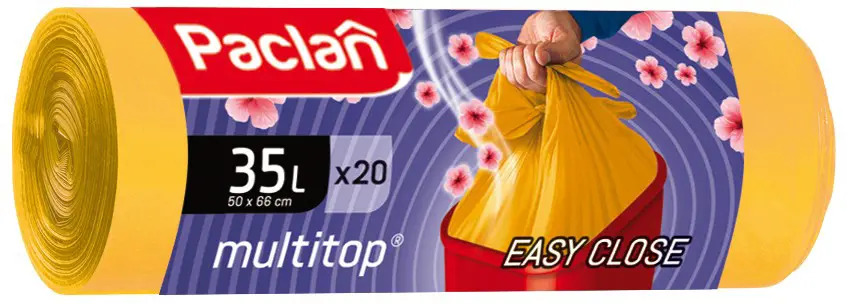Мешки для мусора Paclan с завязками 35л 20шт