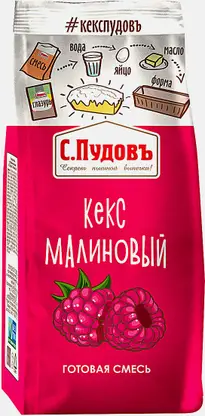 Смесь для выпечки C.Пудовъ Кекс Малина 300г