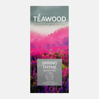 Чёрный чай Spring Thyme с чабрецом Teawood 25пак