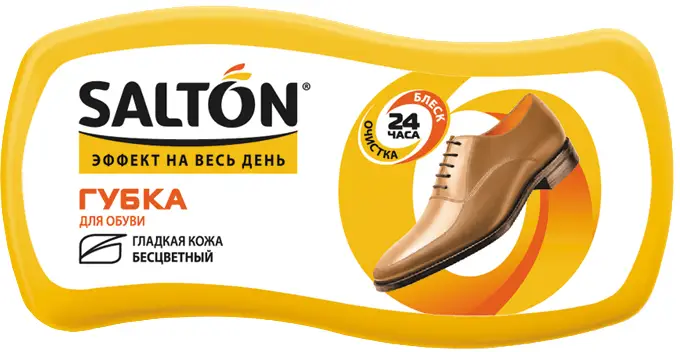 Губка для обуви Salton для гладкой кожи бесцветная