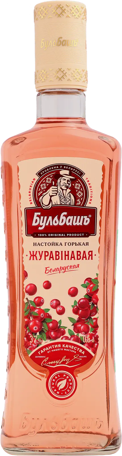 Изображение товара Настойка горькая Бульбашъ Журавінавая 37% 500мл