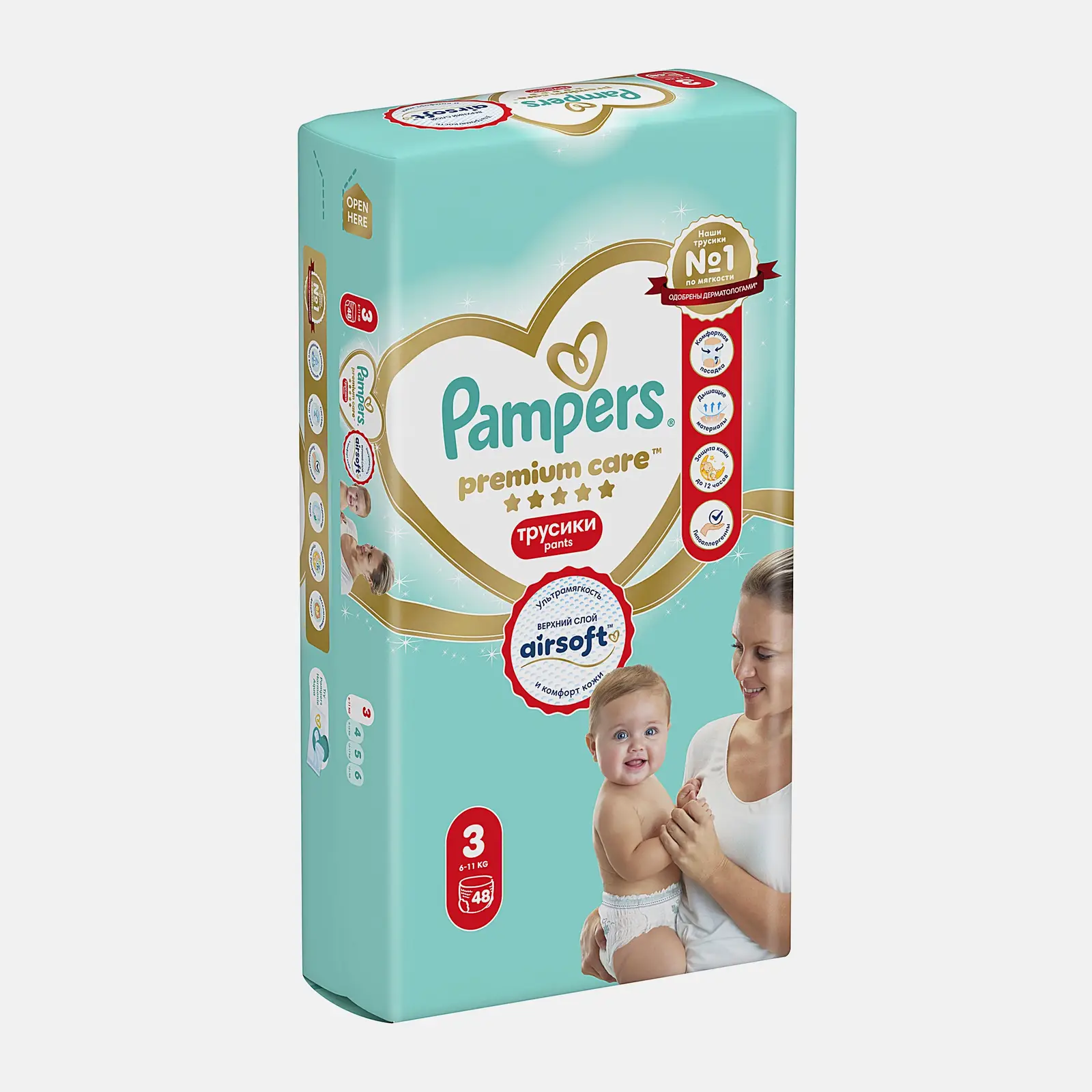 Трусики Pampers Premium Care Midi 6-11кг 48шт - фото 2 Трусики Pampers Premium Care Midi 6-11кг 48шт - фото 2