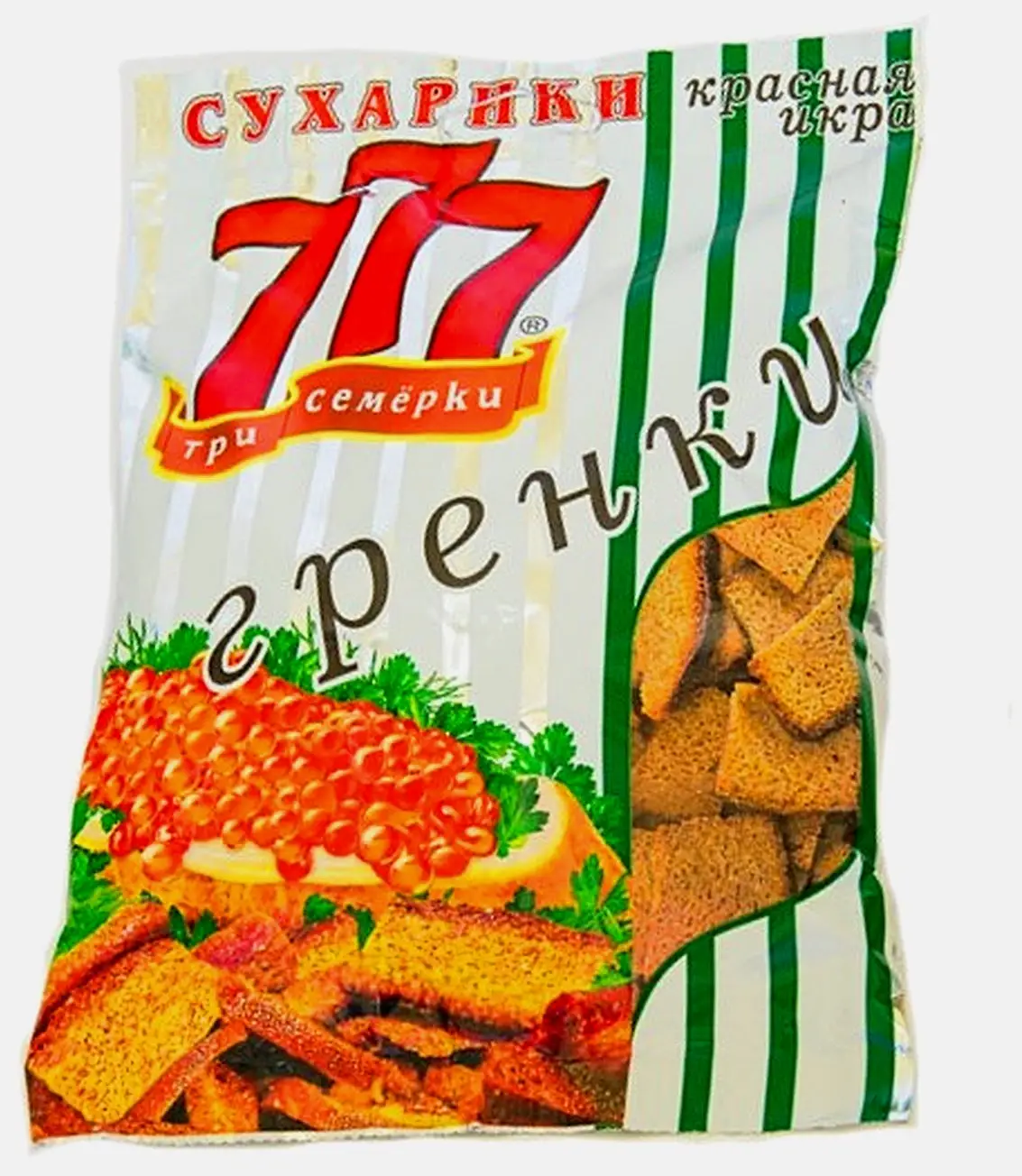 Изображение товара Гренки 777 ржано-пшеничные Красная икра 50г
