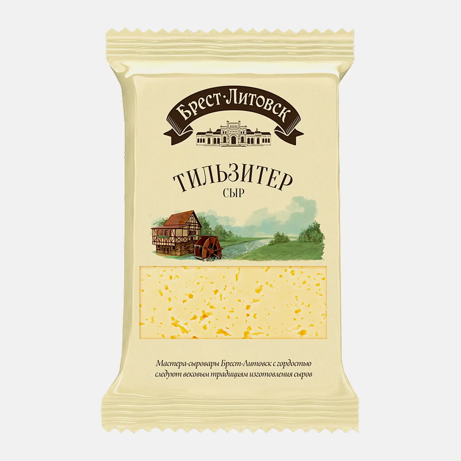 Изображение товара Сыр Брест-Литовск Тильзитер 45% 200г натуральный полутвердый сыр