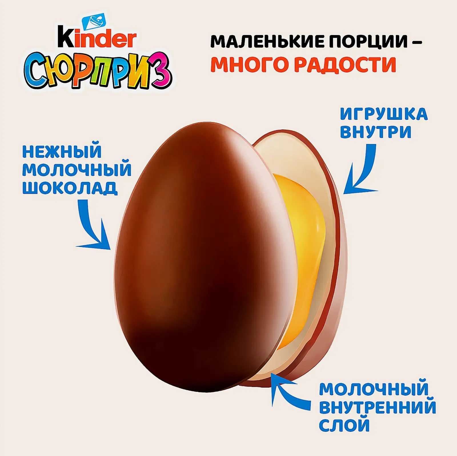 Шоколадное яйцо Сюрприз с игрушкой Эмоции Kinder 20г в ассортименте