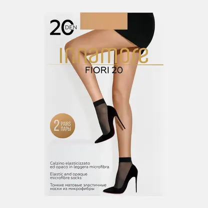 Носки женские Innamore Fiori 20 бежевые 2 пары