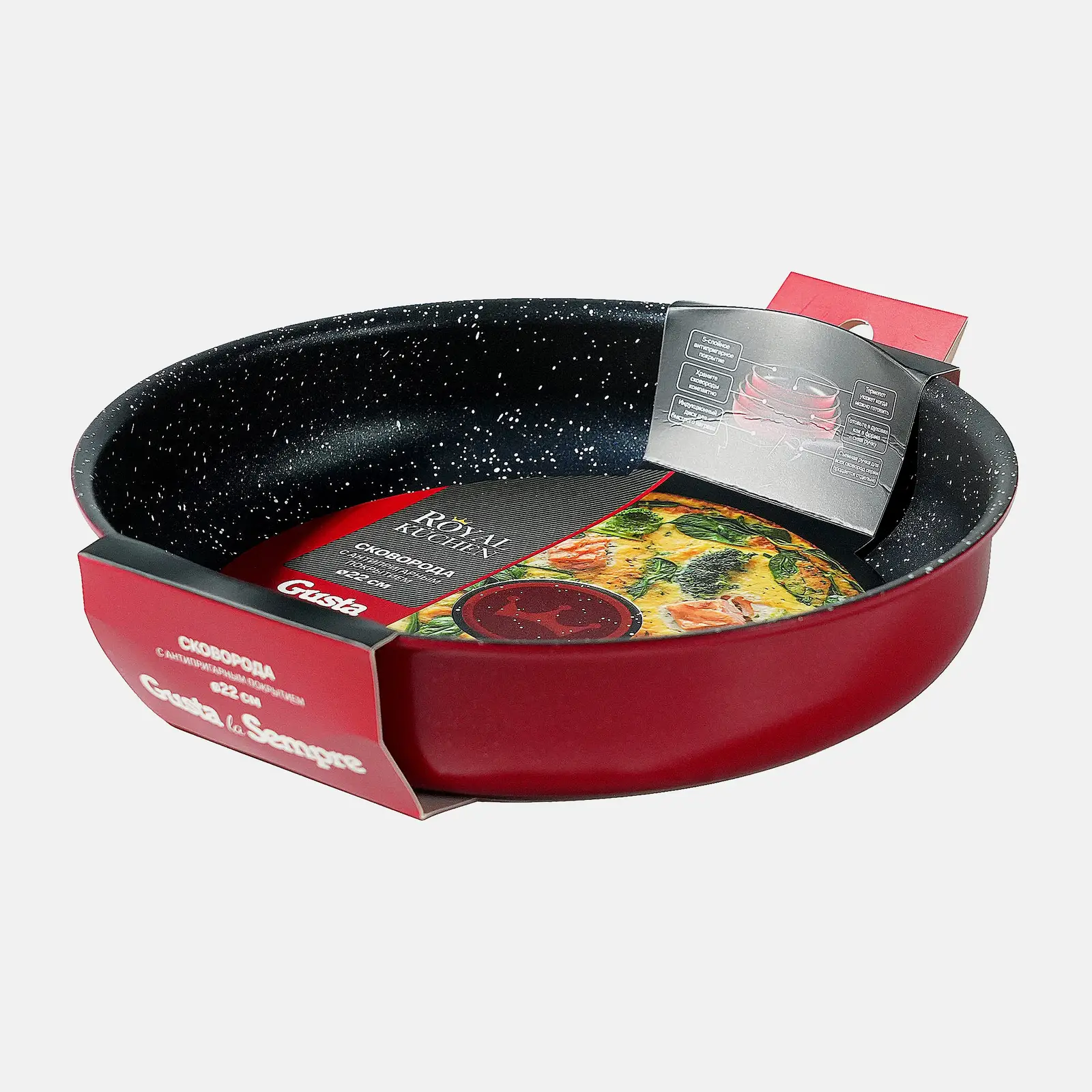 Сковорода Royal Kuchen индукция кованый алюминий антипригарная 22см