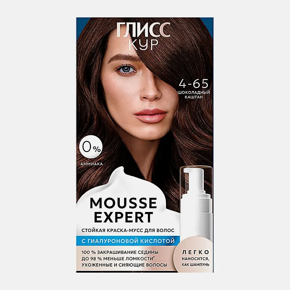 Краска для волос Глисс Кур Mousse Expert тон 4-65 Шоколадный каштан