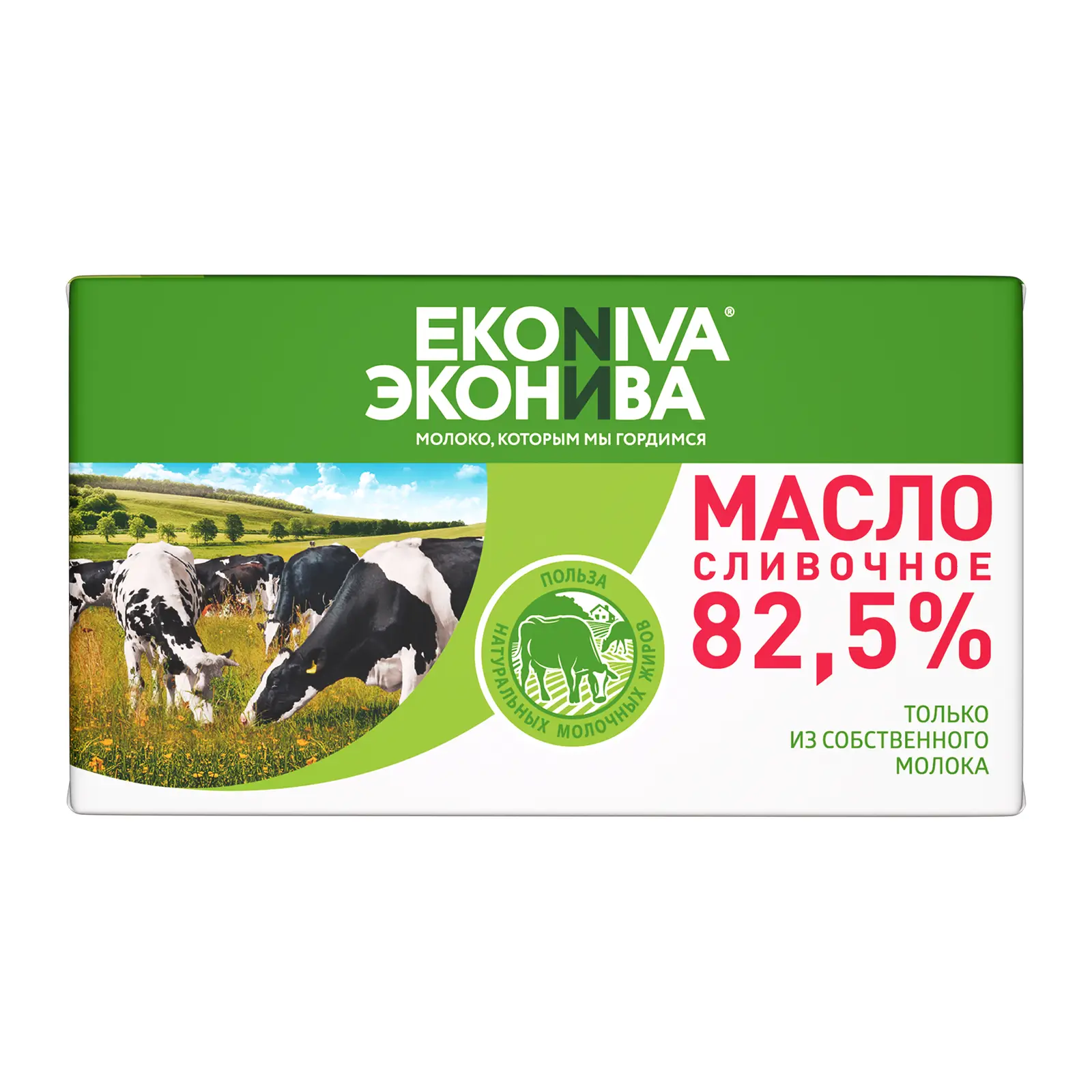 Изображение товара Масло сливочное ЭкоНива 82. 5% 350г - натуральное классическое сливочное масло