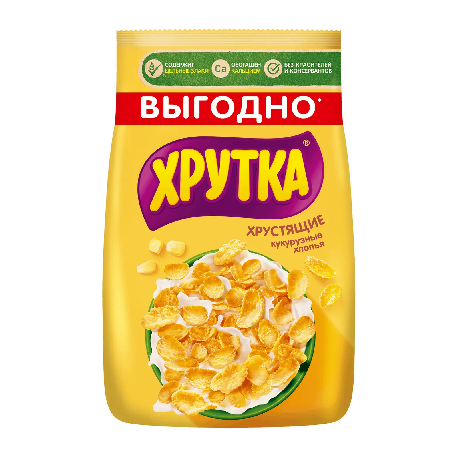 Изображение товара Хлопья Хрутка готовый завтрак кукурузные 700 г вкусные и хрустящие