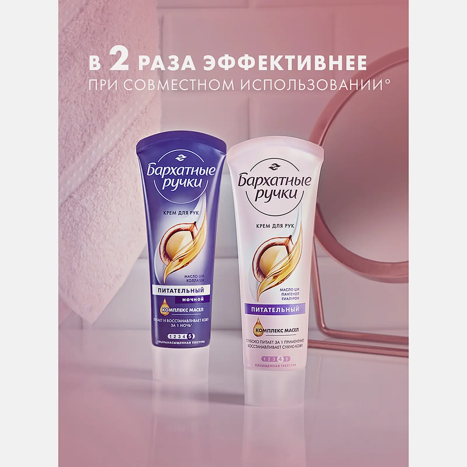 Подарочный набор Бархатные ручки С теплотой для тебя Крем для рук 2шт*80мл в ассортименте