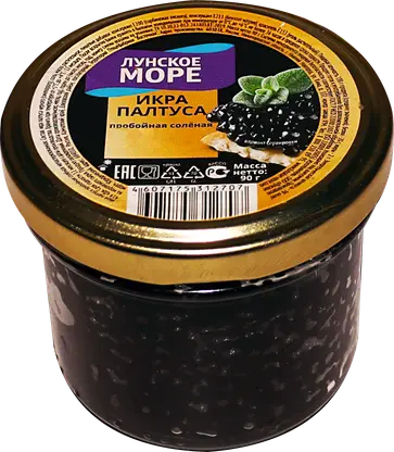 Изображение товара Икра палтуса Лунское море черная натуральная 90г