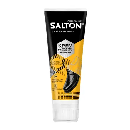 Изображение товара Крем для обуви Salton для гладкой кожи с аппликатором черный 75мл