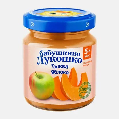 Пюре Бабушкино Лукошко Тыква Яблоко 100г