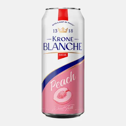 Пивной напиток Peach пастеризованный Krone Blanche Biere 4.5% 450мл