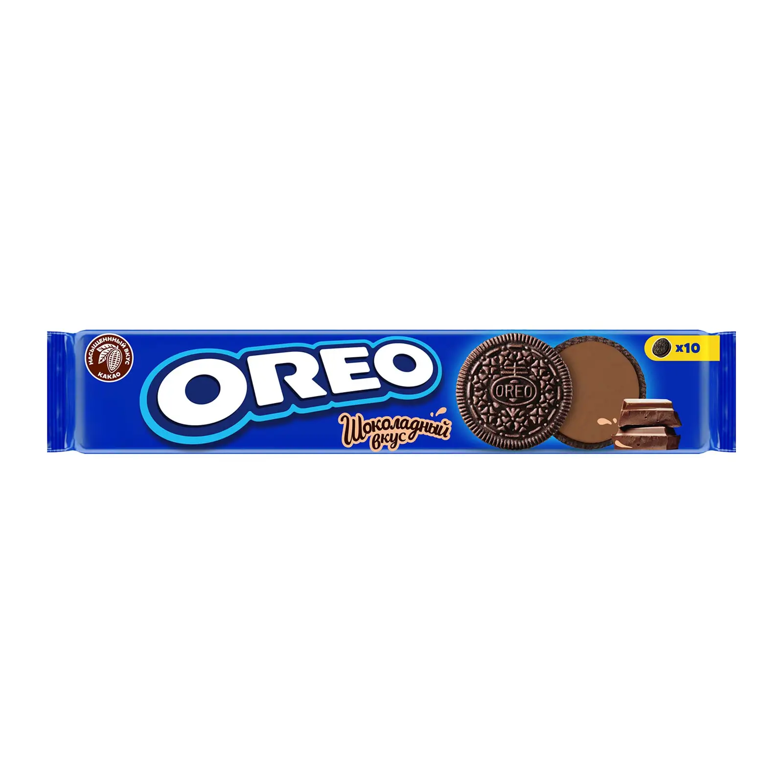 Изображение товара Печенье Oreo шоколадное 95г хрустящее с нежной начинкой для перекусов