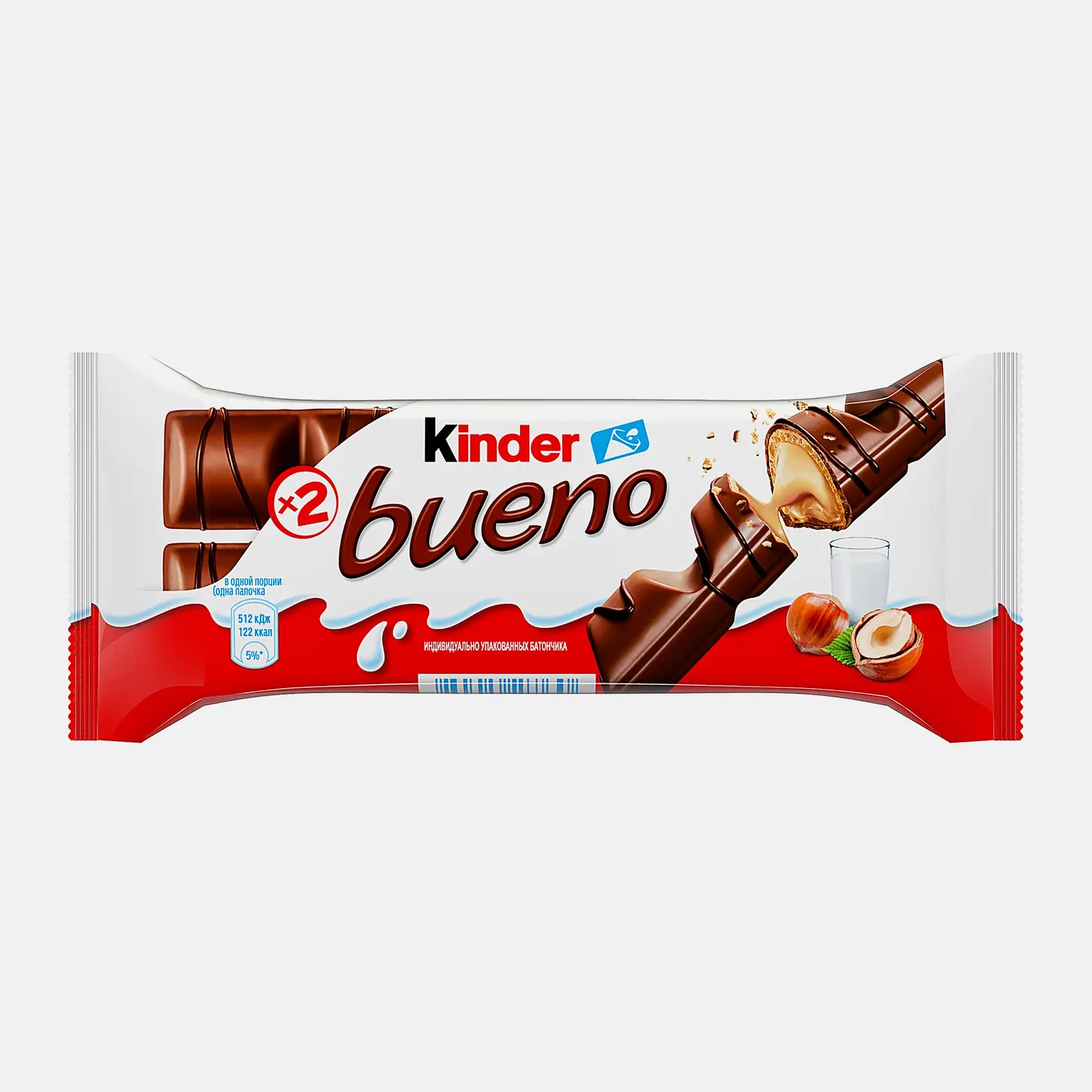 Изображение товара Вафли Kinder Bueno с молочно-ореховой начинкой 43г
