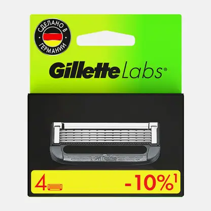 Cменные кассеты для бритвы Gillette Labs 4шт