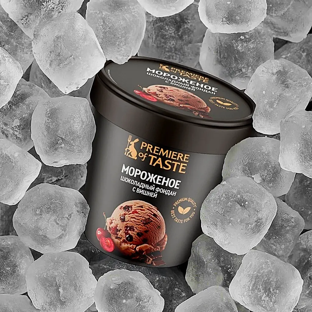 Изображение товара Мороженое Шоколадный фонтан с вишней Premiere of Taste 330г