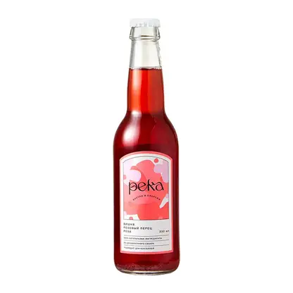 Изображение товара Натуральный лимонад вишня розовый перец роза Река 330мл