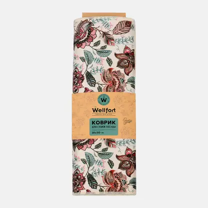 Коврик для сушки посуды Осенняя Богемия Wellfort 38*50см