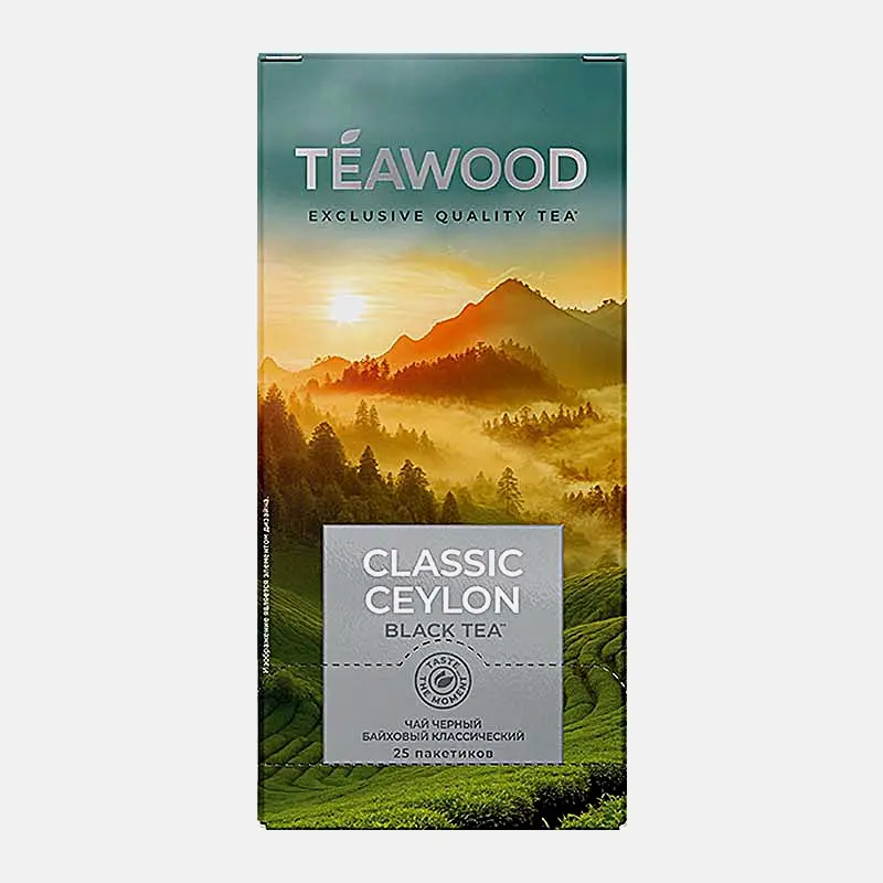Изображение товара Черный чай Teawood Classic Ceylon 25 пакетов 50 г - насыщенный вкус и аромат