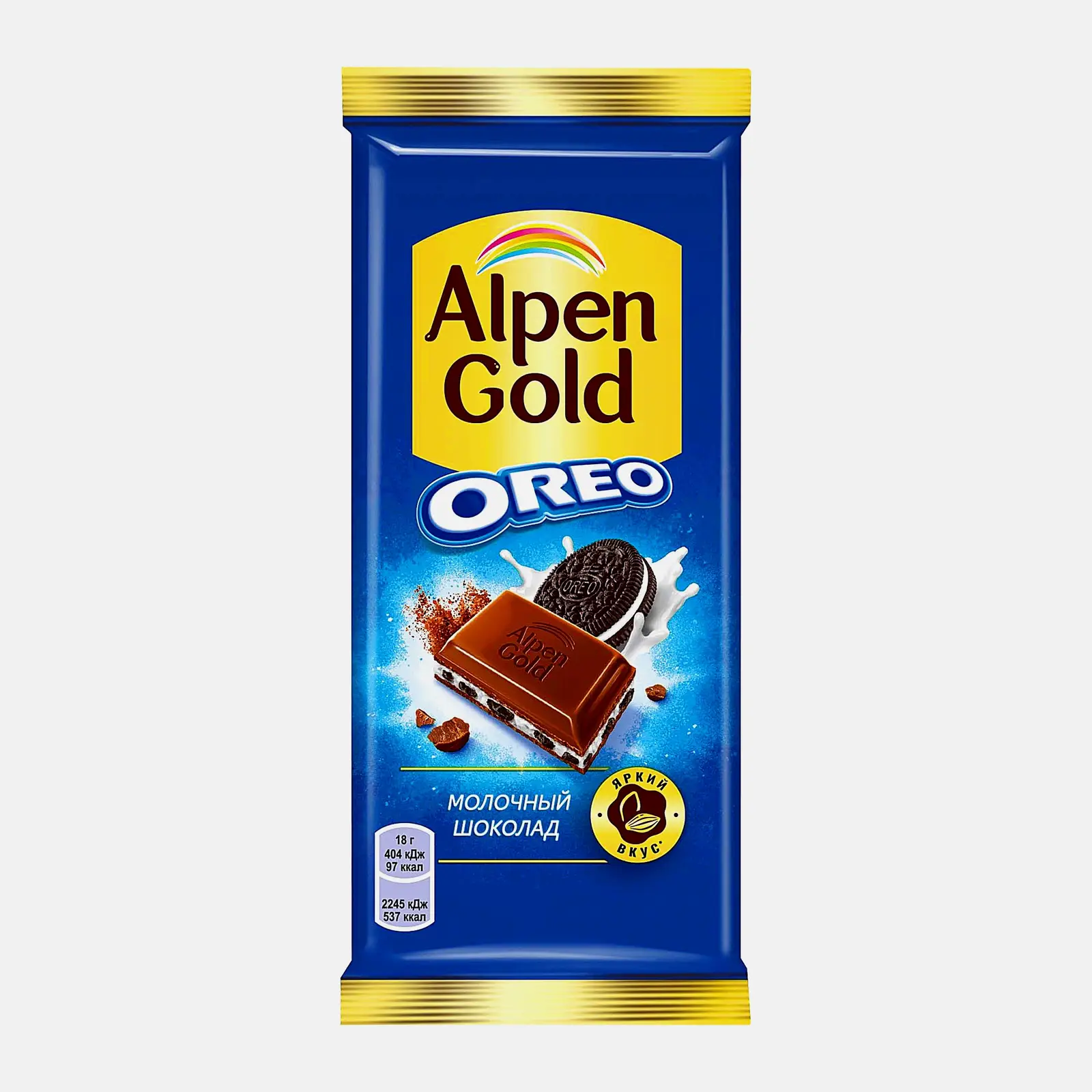 Изображение товара Шоколад Alpen Gold Oreo 85г с кусочками печенья