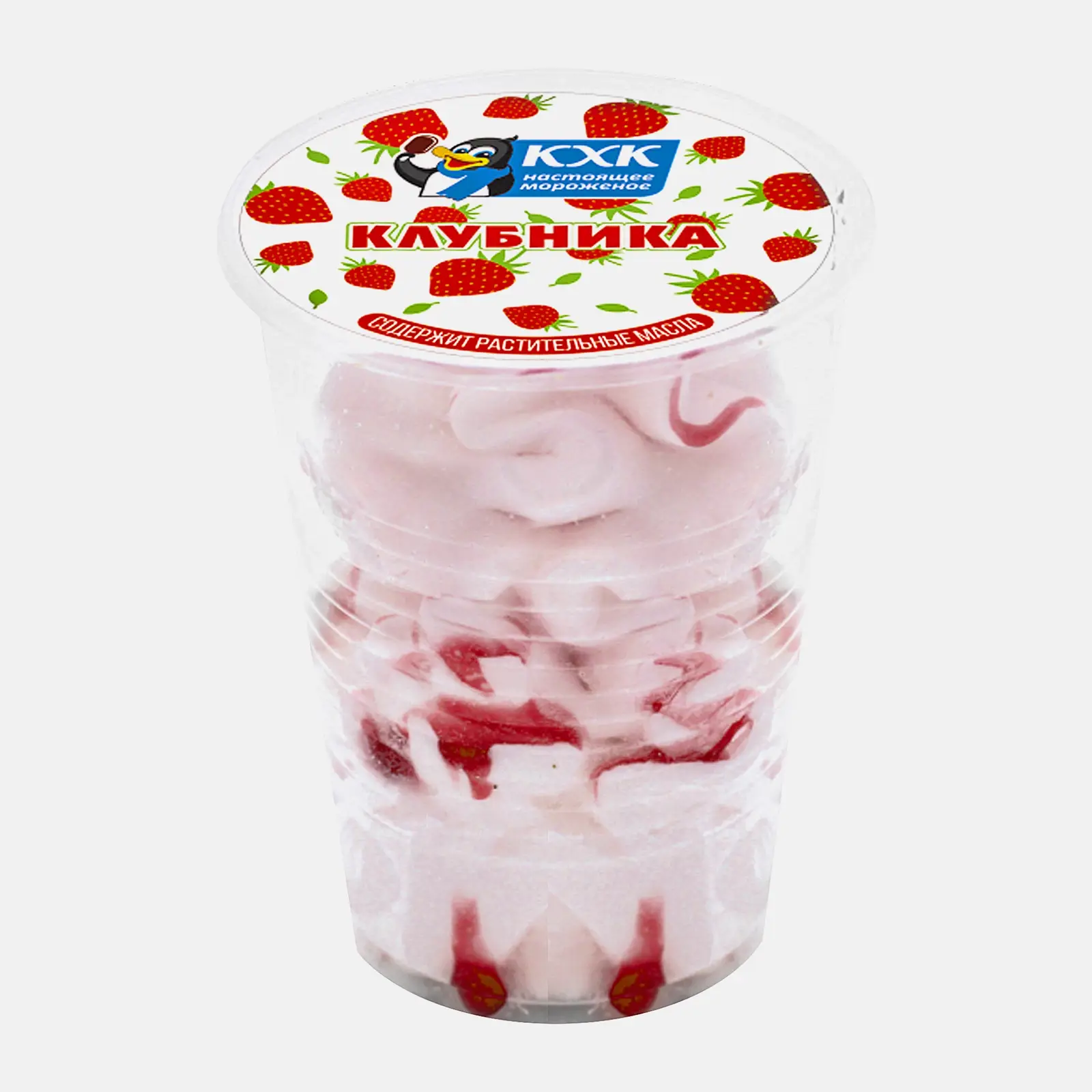 Мороженое Кировский ХК Ваниль-клубника змж пластиковый стаканчик 70г