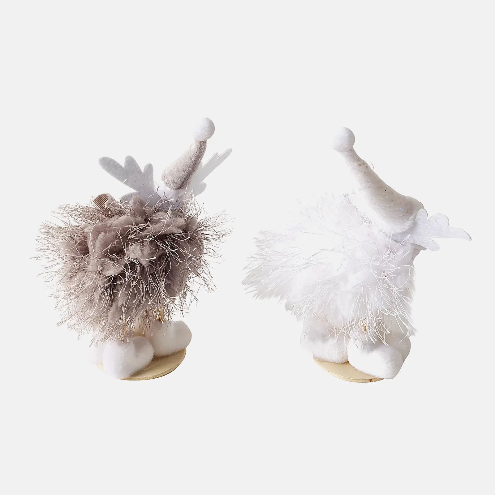 Олень пушистый в шапке серый/белый 5369NW1-MK 14см в ассортименте